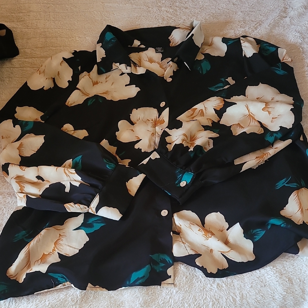 Floral Button-Up Blouse